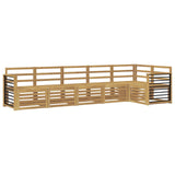 Set di divani da esterno 6 pcs Bianco 306 x 128,5 x 73 cm
