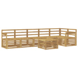 Set di divani da esterno 7 pcs Bianco 59 x 59 x 37 cm