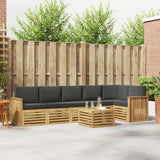 Set di divani da esterno 7 pcs Bianco e Antracite