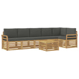 Set di divani da esterno 7 pcs Bianco e Antracite