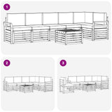 Set di divani da esterno 7 pcs Bianco e Antracite