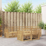 Set di divani da esterno 7 pcs Bianco 247 x 128,5 x 73 cm