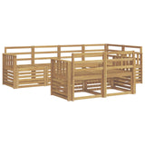 Set di divani da esterno 7 pcs Bianco 247 x 128,5 x 73 cm