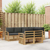 Set di divani da esterno 7 pcs Bianco e Antracite