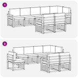 Set di divani da esterno 8 pcs Bianco e Antracite