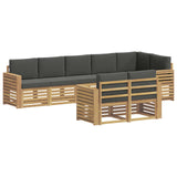 Set di divani da esterno 8 pcs Bianco e Antracite