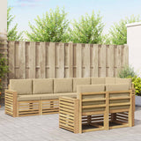 Set di divani da esterno 8 pcs Bianco e Beige