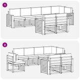 Set di divani da esterno 8 pcs Bianco e Beige