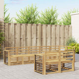 Set di divani da esterno 8 pcs Bianco 306 x 128,5 x 73 cm