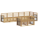 Set di divani da esterno 8 pcs Bianco 306 x 128,5 x 73 cm