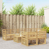 Set di divani da esterno 9 pcs Bianco 59 x 59 x 37 cm
