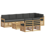 Set di divani da esterno 8 pcs Bianco e Antracite