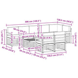 Set di divani da esterno 8 pcs Bianco e Antracite