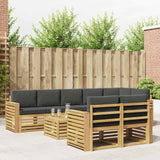 Set di divani da esterno 9 pcs Bianco e Antracite