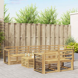 Set di divani da esterno 9 pcs Bianco 59 x 59 x 37 cm
