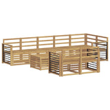 Set di divani da esterno 9 pcs Bianco 59 x 59 x 37 cm