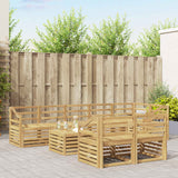 Set di divani da esterno 9 pcs Bianco 59 x 59 x 37 cm
