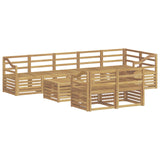 Set di divani da esterno 9 pcs Bianco 59 x 59 x 37 cm