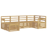 Set di divani da esterno 6 pcs Bianco Poliestere