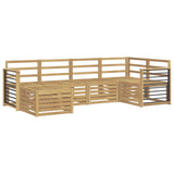 Set di divani da esterno 6 pcs Bianco Poliestere
