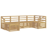 Set di divani da esterno 6 pcs Bianco Poliestere