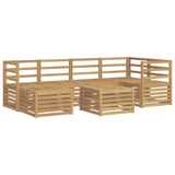 Set di divani da esterno 7 pcs Bianco Poliestere