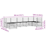 Set di divani da esterno 7 pcs Bianco