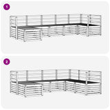 Set di divani da esterno 7 pcs Bianco