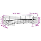 Set di divani da esterno 7 pcs Bianco