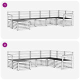 Set di divani da esterno 7 pcs Bianco