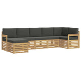 Set di divani da esterno 7 pcs Bianco e Antracite