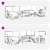 Set di divani da esterno 7 pcs Bianco e Antracite