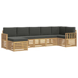 Set di divani da esterno 7 pcs Bianco e Antracite