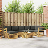Set di divani da esterno 8 pcs Bianco e Antracite