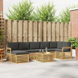 Set di divani da esterno 8 pcs Bianco e Antracite