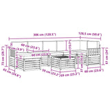 Set di divani da esterno 8 pcs Bianco e Antracite