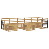 Set di divani da esterno 8 pcs Bianco 59 x 59 x 37 cm