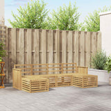 Set di divani da esterno 6 pcs Bianco 249 x 122,5 x 73 cm