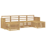 Set di divani da esterno 6 pcs Bianco 249 x 122,5 x 73 cm