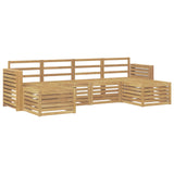 Set di divani da esterno 6 pcs Bianco 257 x 122,5 x 73 cm