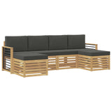 Set divani 6 pcs Bianco e Antracite 249 x 122,5 x 73 cm
