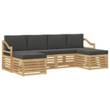 Set divani 6 pcs Bianco e Antracite 245 x 122,5 x 73 cm