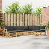 Set di divani da esterno 8 pcs Bianco e Antracite