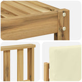 Set di divani da esterno 8 pcs Bianco e Crema