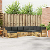 Set di divani da esterno 8 pcs Bianco e Antracite