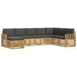 Set di divani da esterno 8 pcs Bianco e Antracite