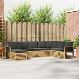 Set di divani da esterno 8 pcs Bianco e Antracite