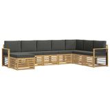 Set di divani da esterno 8 pcs Bianco e Antracite
