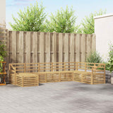 Set di divani da esterno 8 pcs Bianco 304 x 185,5 x 73 cm