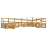 Set di divani da esterno 8 pcs Bianco 304 x 185,5 x 73 cm